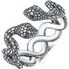 EUDORA Harmony Ball Anelli di Serpente per Donne da Donna, 925 Sterline Argento Sterling Serpente Anello di Serpente Anelli Anelli per Animali Regali