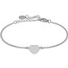 GD GOOD.designs EST. 2015 Bracciale cuore da donna | Bracciale cuore regolabile da 15,5 a 20,5 cm | Braccialetto cuore dell'amicizia in oro 18 carati, argento o oro rosa (Argento)