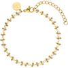 Purelei Terra - Bracciale in filigrana con sfere di metallo lucido - Acciaio inossidabile placcato oro - regolabile 16-20 cm - oro/argento/oro rosa, Eine Grösse, Acciaio inossidabile, Agata