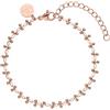 Purelei® Terra - Bracciale in filigrana con sfere di metallo lucido - Acciaio inossidabile placcato oro - regolabile 16-20 cm - oro/argento/oro rosa, Eine Grösse, Acciaio inossidabile, Agata