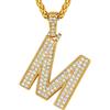 Suplight Collana Donna Iniziale M, Collana Lettera M placcata in Oro 18K, Catena Acciaio inossidaible 56cm Collana Donna Iniziale Collana Oro Donna Girocollo Donna Oro Regalo per Donna e Mamma