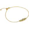 MIORE Bracciale Donna Oro Giallo,Oro Vero 9Kt 375, Catenina anallergica con Cinque sfere Oro passanti. Braccialetto Cm 18 con Riduzione a Cm 16. Bracciale Made in Italy.