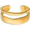 Purelei® Anello Aloha - Anello regolabile con design a doppio nastro - Acciaio inossidabile 18K placcato oro - Gioiello armonioso - Taglia 50-60 - Oro/Argento/Oro rosa, Anpassbar, Acciaio inossidabile
