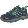CMP Kids Rigel Low Trekking Shoe WP, Scarpe da Trekking Basse Unisex-Bambini, Blu (B.Blue-Gecko 51AK), 28 EU