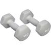 Amazon Basics Coppia di manubri in neoprene, 8kg (2 x 4 kg), Grigio