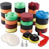 SPTA 34Pcs Kit Composto Tampone Lucidatura Lana Spugna per Lucidatura Auto Lucidatrice per Auto con Kit Adattatore Trapano M14 + Disco per Lucidatura + Spazzola di Pulizia (3 Pollici)