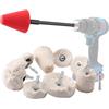 SPTA Disco lucidante per trapano, SPTA 8Pcs rotella di lucidatura di Panno di cotone di cera Di Lucidatura Cotton Mop Rotella Rilievo Per Auto, Alluminio, Gioielli, Chrome, Ceramica, Acciaio Inossidabile