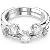 Swarovski Anello Constella, Set (2), Taglio rotondo, Bianco, Placcato rodio