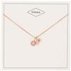 Fossil Collana Da Donna Personalizzata, Lunghezza Totale: 40 Cm + 5 Cm Di Estensione Della Catena In Acciaio Inossidabile Oro Rosa, JF03046791
