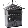 ARREGUI Rustica D-2204 Cassetta Postale Individuale in Metallo di Stile Rustico, Cassetta della Posta da Parete, Decorativo, Dimensione S (DIN A5), Facile da Montare, Nero