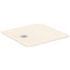 Ideal Standard - Ultra Flat S+, Piatto doccia quadrato ultrasottile in resina effetto pietra, 100x100cm, Ideal Solid, Sabbia