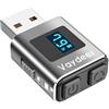 VAYDEER Mini mouse jiggler in metallo, realizzato in lega di alluminio di alta qualità, durata maggiore, plug and play, 100% non rilevabile, 3 tracce naturali e casuali, mouse USB Mover per aumentare