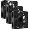 CORSAIR RS120 MAX Ventole PWM a Spessore Maggiorato da 120 mm - Pressione Statica Elevata - Struttura Polimerica Ai Cristalli Liquidi - Confezione da Tre Unità - Nero