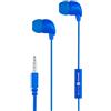 Music Sound | AURICOLARI Fullcolor In-Ear | Auricolari con Filo e Microfono - Jack 3.5 Mm - Colore Blu