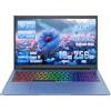 LONGEVINCE Laptop ad Alte Prestazioni con Ampio Schermo da 17,3 Pollici, Core i5-1038NG7, 16GB DDR4, Display IPS FHD, Sblocco con Impronta Digitale, Windows 11 e Office 2019-Blu (16+256G)