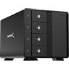 SABRENT Docking Station SSD/Hard Disk esterno/HDD 3.5 pollici, USB 3.2, 4 slot per SSD/HDD, con alimentatore e ventola, per SSD/HDD SATA, con 4 interruttori ON/OFF separati (DS-SC4B-EU)