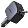 UGREEN 145W Retrattile Caricatore Auto, Caricabatteria Accendisigari USB C Ricarica Rapida 4 Porta, Compatibile con iPhone 17 Pro Max Air/iPhone 16/15/14, Galaxy S25/24, Pixel10/9, MacBook, iPad