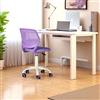 FurnitureR Sgabello girevole regolabile in altezza, girevole a 360 gradi, con schienale in tessuto, molla a gas SGS ruote in poliuretano, 130 kg