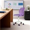 FurnitureR Sedia direzionale girevole regolabile in altezza, sedia da ufficio, con schienale, 130 kg, con molla a gas SGS