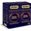Durex Nude Sensation, preservativi in Nitrile, senza lattice di gomma naturale, ultra sottili ed extra lubrificati, maggiore condivisione di calore corporeo, vestibilità regular, 4x10 profilattici