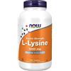 Now Foods, Double Strength L-Lysine, 1000 mg, 250 Compresse vegane, Altamente Dosato, Aminoacido, Testato in Laboratorio, Vegetariano, Senza Glutine, Senza Soia, Senza OGM