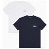 EMPORIO ARMANI 2-Pack Crew Neck T-Shirt, Bianco/Blu, S Uomo