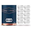 King C. Gillette Lamette Di Ricambio per Rasoio Di Sicurezza Da Uomo. Confezione con 10 Lamette. Le Migliori Lame Di Gillette In Acciaio Inossidabile e Rivestite In Platino