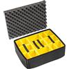 Peli 1565 set divisori imbottiti, accessorio per valigia Protector originale, compatibile 1560, colore: Nero/Giallo