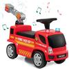 SOARS Macchina Cavalcabile per Bambini, Camion Pompieri Realistico con Sedile, Pistola a Bolle d'Aria, Musica, Sirena e Luci di Emergenza, Carica 20 KG, Macchina per Bambini da 18-36 Mesi (Stile B)