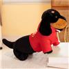 KUKUShining Bambola di Peluche Cane da Vestire, Carino Cane Dachshund Stuffed Animal Realistico Perfetto per Regali di Compleanno per Ragazzi e Ragazze(Black1,42cm/16.5in)