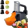 CISSIYOG Grattugia elettrica per formaggio, affettatrice elettrica per verdure, affettatrice automatica con 3 lame intercambiabili, taglia frutta per formaggio, cetrioli e carote, in acciaio inossidabile
