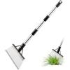 PVEGOS Pala da giardino multifunzionale con manico regolabile in acciaio inox, strumento per erbacce e pulizia esterna, vanga per bordature
