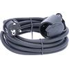 as - Schwabe 5 m H07RN-F 3G1,5 - pesante cavo di prolunga in gomma - per industria, cantieri e giardini - resistente agli spruzzi d'acqua IP44 - nero, 60372