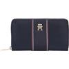 Tommy Hilfiger Donna Portafoglio Poppy con Zip, Blu (Space Blue Corp), Taglia Unica
