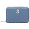 Tommy Hilfiger Donna Portafoglio Poppy Reform con Zip, Blu (Faded Ink), Taglia Unica