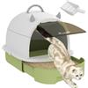 PawHut Lettiera per Gatti Chiusa con Vassoio Estraibile, Paletta e Filtro ai Carboni Attivi, Multicolore | Aosom Italy