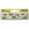 NOCH Mucche Marrone Scuro 9 Animali N