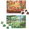 Melissa & Doug Puzzle Cerca e Trova Fronte-Retro da Pavimento in Cartone e Lente d'Ingrandimento - 48 Pezzi giganti, Giocattoli per Lo Sviluppo, Gioco Educativo, 3+, Regalo per Bambino e Bambina