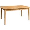 Nordic Story Tavolo da pranzo allungabile Monty in legno massello rovere, ideale per cucina, soggiorno, mobili in stile nordico scandinavo moderno (140-190 x 80 x 75 cm, rovere naturale)