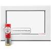 Hommler Finestra in vetro fisso, 40 x 40 cm, 2 vetri - tutte le dimensioni finestre in plastica con profilo da 60 mm - Finestre cantine (larghezza x altezza): 400 x 400 mm, perfetto per finestre da giardino