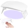KARELLS Mini Lampada Uv Led Unghie, Fornetto Unghie Semipermanente Per Smalto Gel, Lampada Per Unghie In Gel Tascabile Con Usb Per Tutti Gli Smalti Gel, Asciugatrice Con Timer (Bianco)