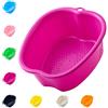 Anxicer Grande vasca per Pediluvio Plastica Vaschetta Pedicure,per Pedicure Disintossicazione e Massaggio,perfetta per Immergere i Piedi,Può essere Messo a Bagno (Purple)