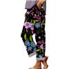 Generic Pantaloni della tuta a gamba larga da donna, casual, in cotone e lino, pantaloni giapponesi, Pantaloni Lino Donna Nero, 5XL