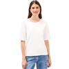 Cecil 3228182 Maglietta Basic a Coste, Bianco, XL Donna