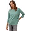 Cecil 3227522 Maglietta a Costine Basic, Nero, XXL Donna