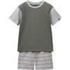United Colors of Benetton Pig(T-Shirt+Short) 30960P08R Set di Pigiama, Verde, 2XL Bambino
