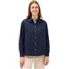 Cecil 3412022 Camicia in Cotone Effetto Denim, Mid Blue Wash, XXL Donna