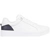 Tommy Hilfiger Donna Sneakers Court Elevated Essential in Pelle, Bianco (White), 36