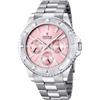 Festina Orologio Donna F16690/A Outlet Cassa in Acciaio Inox 316L Argento Cinturino in Acciaio Inox 316L Argento, Rosa
