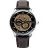Zeppelin Orologio New Captain's Line 43mm automatico Gold Skeleton 8664-5, cinturino, Cinghia